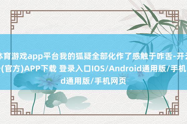 体育游戏app平台我的狐疑全部化作了感触于咋舌-开云注册(官方)APP下载 登录入口IOS/Android通用版/手机网页