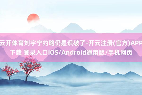 云开体育刘宇宁约略仍是识破了-开云注册(官方)APP下载 登录入口IOS/Android通用版/手机网页