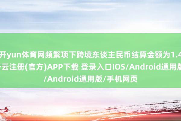开yun体育网频繁项下跨境东谈主民币结算金额为1.47万亿元