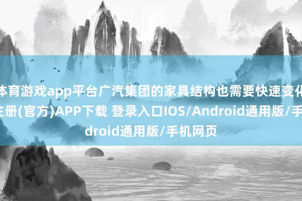 体育游戏app平台广汽集团的家具结构也需要快速变化-开云注册