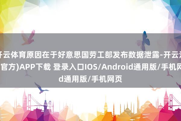 开云体育原因在于好意思国劳工部发布数据泄露-开云注册(官方)