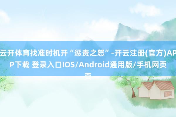 云开体育找准时机开“惩责之怒”-开云注册(官方)APP下载 