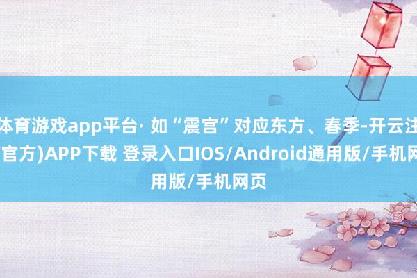 体育游戏app平台· 如“震宫”对应东方、春季-开云注册(官方)APP下载 登录入口IOS/Android通用版/手机网页