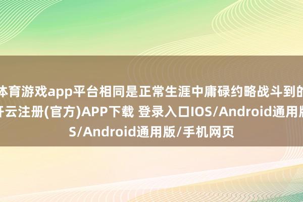 体育游戏app平台相同是正常生涯中庸碌约略战斗到的合成树脂-